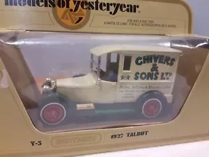 1:35 Matchbox Models of Yesteryear Y-5 - 1927 Talbot Van CHIVERS & SONS Truck - Picture 1 of 9