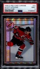 1998 O-Pee-Chee Chrome OPC #23 Scott Stevens Refractor PSA 9 POP 1 Highest HOF