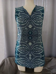 Damen Covington Trägertop Shirt Paisley türkis Größe S - Bild 1 von 5