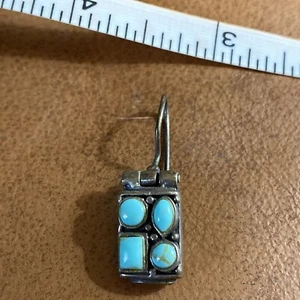 Sterling silver 925 Genuine turquoise Replacement earring or for 1 piercing - Picture 1 of 2