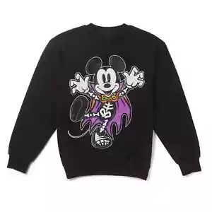 2024 Disney Parks Mickey Mouse skeleton vampire sweatshirt Pullover Halloween - Picture 1 of 2