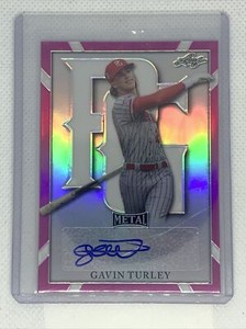 2021 LEAF METAL PERFECT GAME GAVIN TURLEY AUTO PINK REFRACTOR 19/20