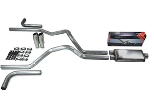 Dodge Ram 1500 94-03 2.5" Dual Exhaust Kits Flow II Clamp on Tips Side Exit - Picture 1 of 4