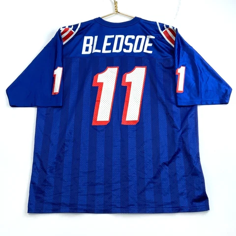 Vintage Drew Bledsoe #11 New England Patriots LogoAthletic Jersey XL Blue Nfl Cover