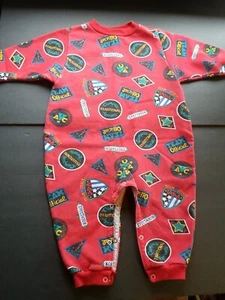 Vintage Royal Heir one piece sweat outfit 2T Red all over print USA sport team - Picture 1 of 7