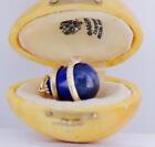Antique Empire Easter Egg Pendant Gold Snake Diamond Lapis-Lazuli Hard Stone