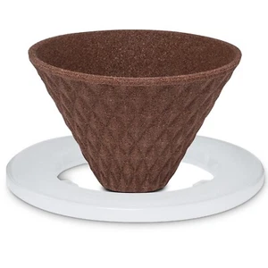 Ceramic Coffee Filter Pour Over Dripper Paperless ekubo one drip 1-2 Cup Brown - Picture 1 of 7