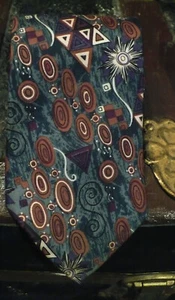 Men's J.T. Beckett silk necktie, 4" wide, 57" long, preowned, USA - Picture 1 of 3