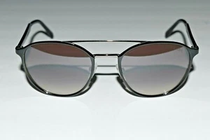 Gafas de sol Prada negro plateado espejo redondo SPR62T 1AB-4S1 54-20-140 - Imagen 1 de 4
