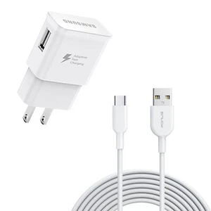Type-C Fast Home Charger 6ft USB Cable Quick Power Adapter for Cell Phones - Picture 1 of 5