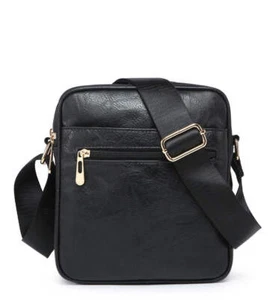 Cross-Body Bag with Zips & Shoulder Straps - Picture 1 of 4