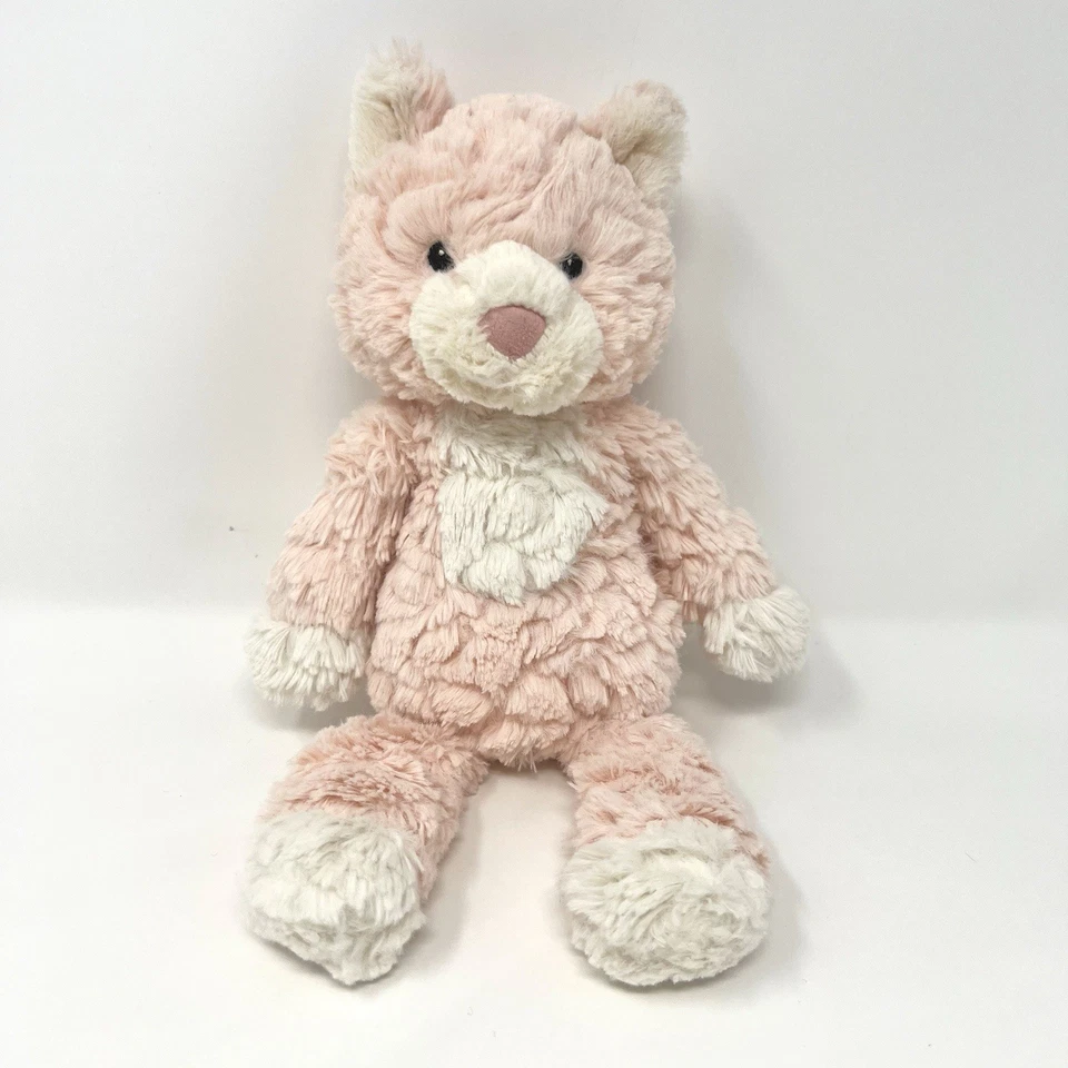 MARY MEYER Plush Cat Kitten Stuffed Toy Lovey 11” Light Pink White - Image 1 of 4