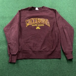 Vintage Minnesota Golden Gophers Sweatshirt Mens M Red Champion Reverse Weave - Picture 1 of 8