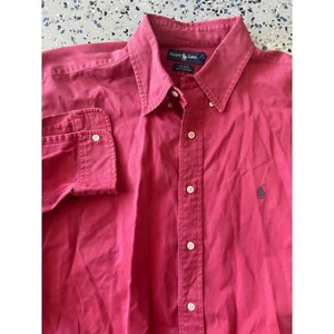 Ralph Lauren Blake Mens XL Red Button Down Long Sleeve Shirt - Picture 1 of 3