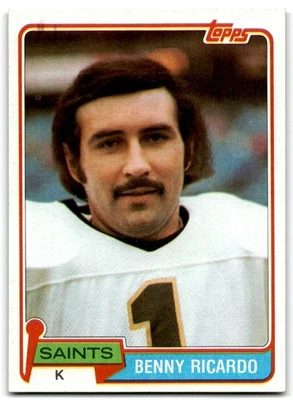 1981 Topps Benny Ricardo New Orleans Saints #306 - Image 1 of 2