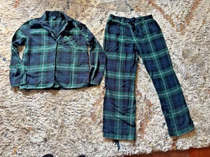 Old Navy Women Flannel Pajama Set Green Plaid Sleepwear Loungewear Size Small - Bild 1 von 8