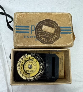 Medidor de exposición Pierce vintage modelo fijo cámara extensión de luz excelente estado - Imagen 1 de 4