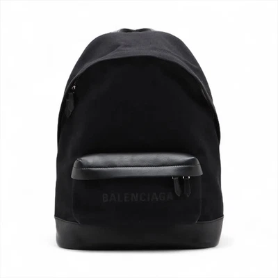 Balenciaga canvas x leather Backpack Black 392007 - Image 1 of 4
