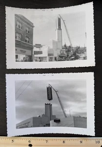 1959 Klamath Falls Oregon Crane Replaces Sign Esquire Theatre Snapshot 2 Photos - Picture 1 of 8