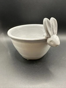 Keramik/Keramik Hase Kaninchen hellblau Schüssel Süßigkeitenschale 5,5" x 3,5" süß!! - Bild 1 von 6