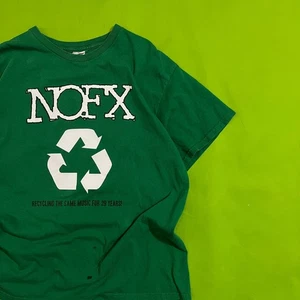 XL Y2K NOFX Band T Shirt Recycling Music 29 Years Green Punk Rock Delta Pro - Picture 1 of 7