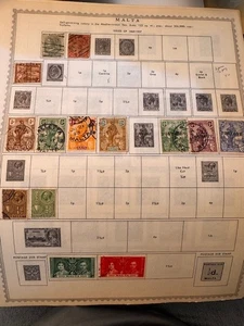Malta Stamps - 53 on Album Sheets as Shown 1800's forward includes rarities - Picture 1 of 3