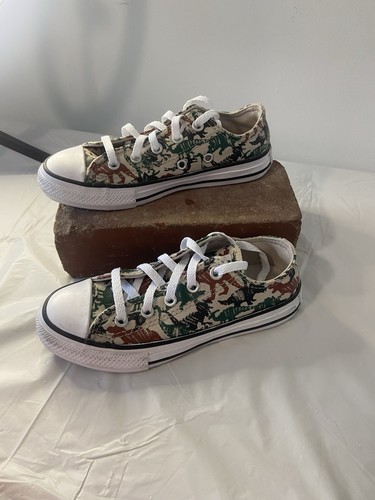 Scarpe da tennis basse unisex Converse All*Star mimetiche dinosauro taglia bambino 12