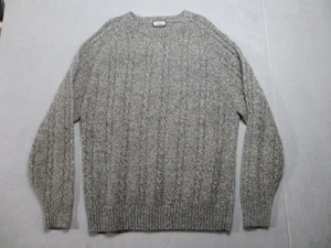Members Only Sweater Mens 2XL Gray Vintage 90s Y2K Shetland Wool Cable Knit - Picture 1 of 8