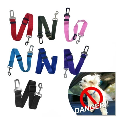 Adjustable Pet Dog Safety Car Vehicle Seat Belt Harness Lead Pet Seatbelt Nylon - image 1 of 4