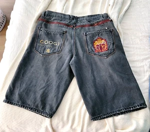 Coogi Shorts Jeans Mens  sz 38 Jorts Blue Denim Baggy Embroidered  Y2K  T25 - Picture 1 of 15