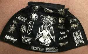 Battle Jacket Cut-Off Denim Vest Black Metal Patch Darkthrone Bathory Immortal - Picture 1 of 11