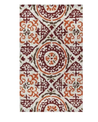 Alfombra bohemia medallón interior/exterior Bristol 2 x 3 rojo ostra Bristol Foto 1 de 4