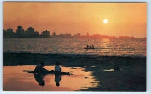 Hotel Row - Skyline at Sunset - San Juan PUERTO RICO Postcard - Picture 1 of 2