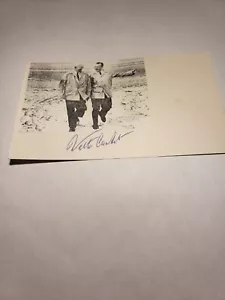 Walter Cronkite Signed 3x5 Index Card / Ike Eisnehower Normandy Beach - Picture 1 of 6