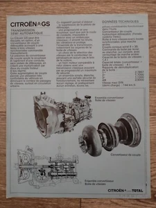 Citroen GS Halbautomatik Automatikgetriebe französischer Flyer Broschüre 1971 - Bild 1 von 1