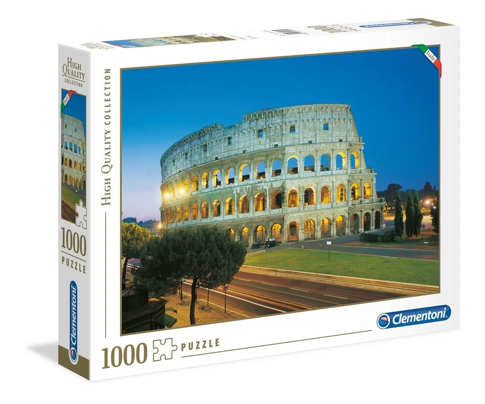 Puzzle Clementoni 1000 pezzi Roma Colosseo tramonto panorama cm 69x50 - Immagine 1 di 1