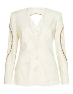 SASS & BIDE 'Story Time' Embellished Cut Out Blazer Jacket - Size 10 - $690 - Picture 1 of 12