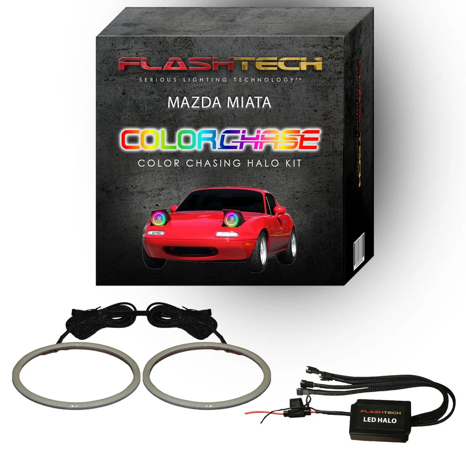 Dream Color Chasing Dynamic LED Halo kit for 1990-1997 Mazda Miata Headlights - Image 1 of 4