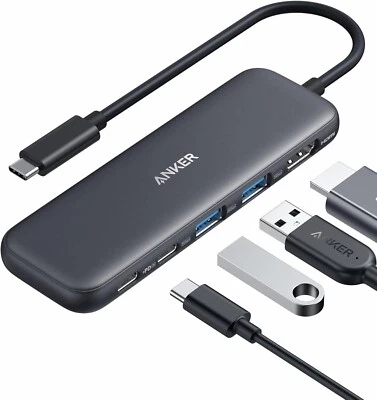 Anker 332 5-in-1 USB-C Hub with 4K HDMI Display , 5Gbps - and 2 5Gbps USB-A Data - Image 1 of 4