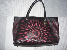 BEAU SAC A MAIN PORTE EPAULE CUIR MARRON DESIGUAL
