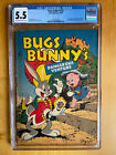 Quatre couleurs #123 CGC 5,5 fine - ow/w (Dell 1946) Bugs Bunny's Dangerous Venture