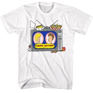 MTV Classic Cartoon Beavis And Butthead TV Burger & Nacho's Men's T Shirt - Picture 1 of 5