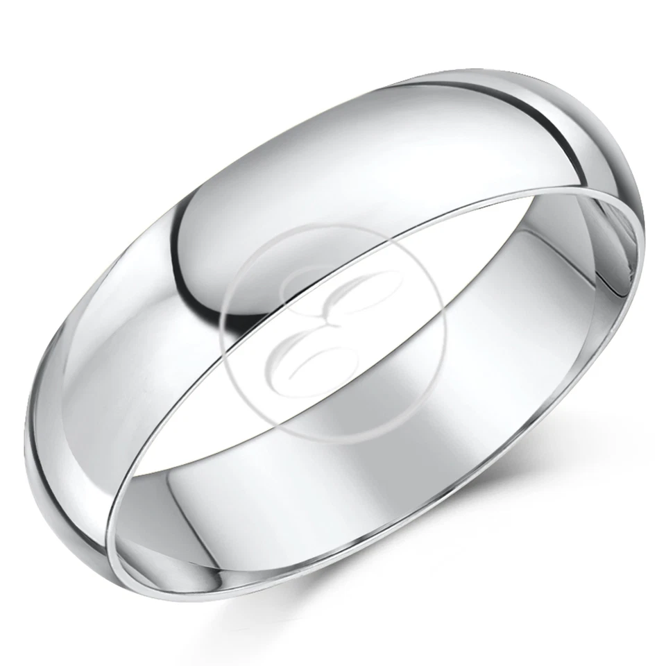 9ct Gold Wedding Ring Band D Shaped 9ct White Gold,Yellow Gold, or Rose Gold - Image 1 of 2