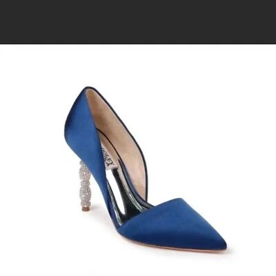 Tacones Badgley Mischka Azul Real Emily Cristal Talla 6 Foto 1 de 4