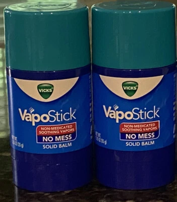 Lot of 2 Vicks Vapo Stick Solid Balm No Mess Soothing Vapor 1.25oz - Image 1 of 3