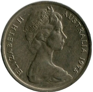 1975 AUSTRALIAN 5 CENT COIN | QEII | ECHIDNA | CIRCULATED DECIMAL CURRENCY - Picture 1 of 2
