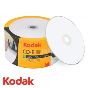 500 Kodak Blank 52X CD-R CDR White Inkjet Printable 700MB Media Disc 10x50pk - Picture 1 of 4