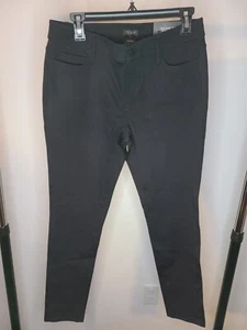 Brand NEW Women ANN TAYLOR Factory Black Stretch Modern Slim Leg Pants Sz 8 - Picture 1 of 2