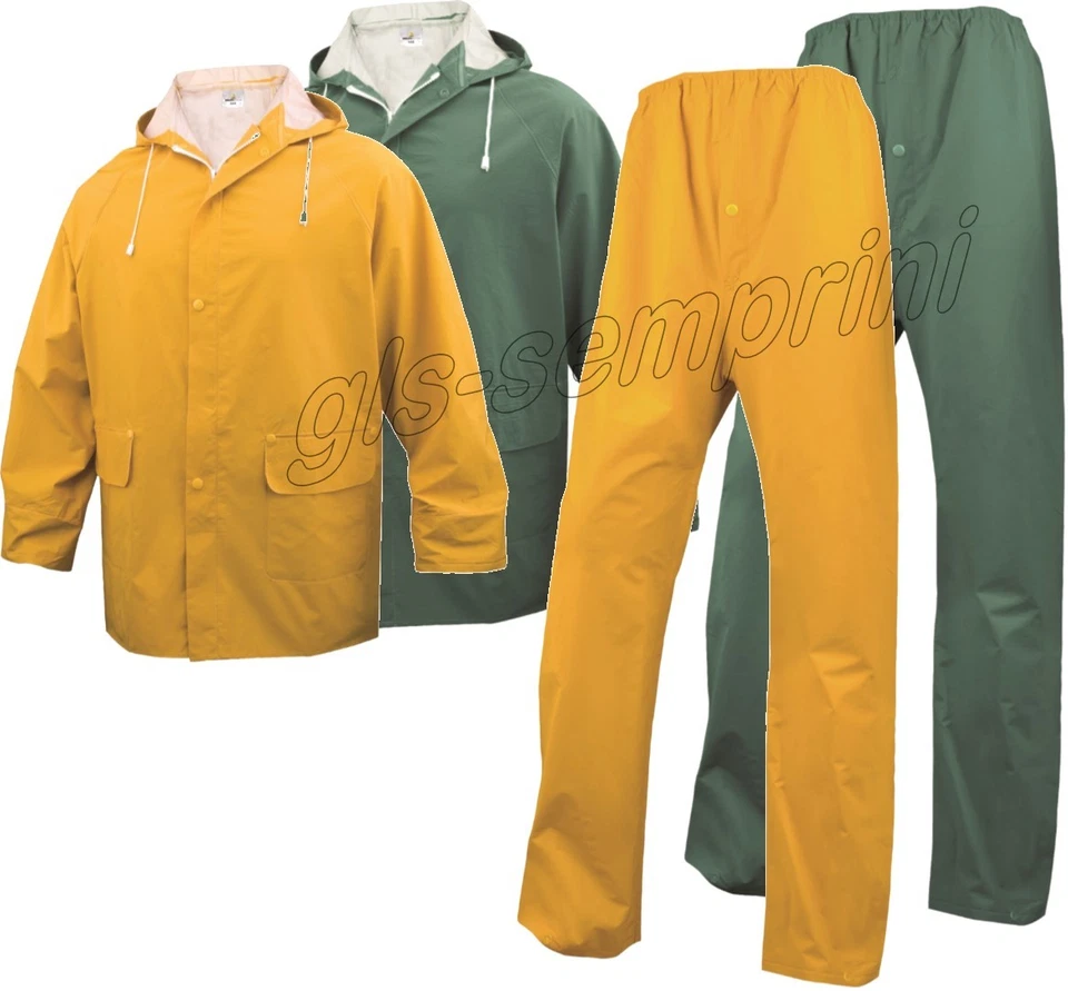 COMPLETO IMPERMEABILE DELTAPLUS 304 GIACCA PANTALONE ANTI PIOGGIA