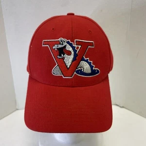VINTAGE VERMONT LAKE MONSTERS EXPOS SNAPBack Hat Cap MILB Minor League - RED - Picture 1 of 8